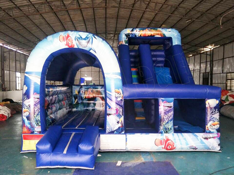 inflatable castle combo slide