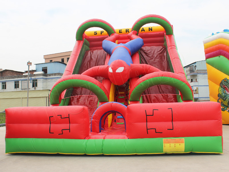 spider man inflatable slide