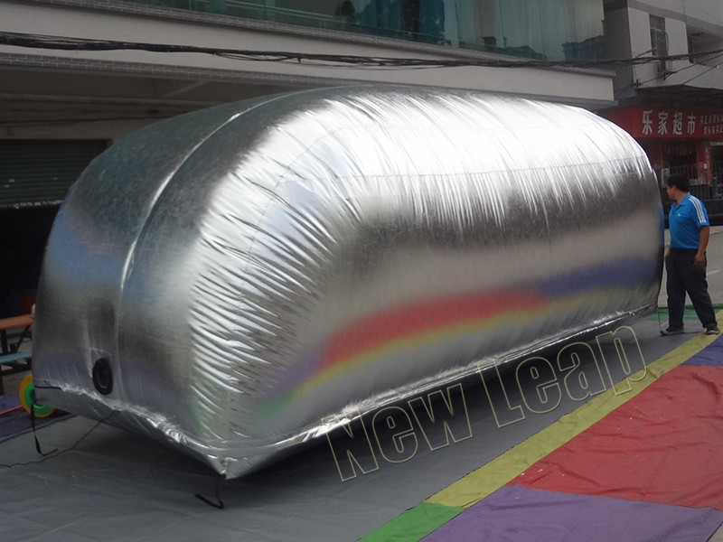 silver inflatable car cover