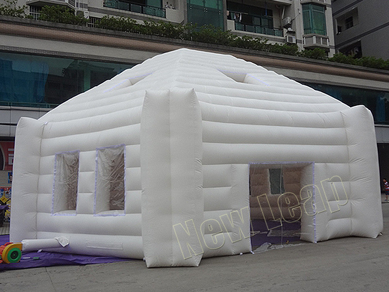 white inflatable tent