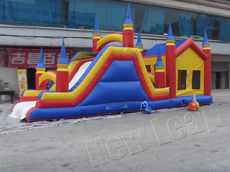 Inflatable slide bouncer castle