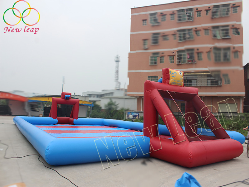 inflatable soap football pitch
