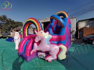 Unicorn inflatable bounce combo