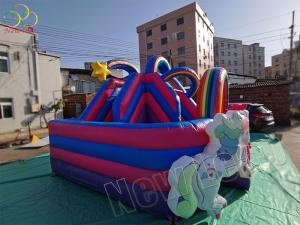 Unicorn inflatable bounce combo